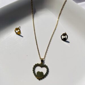 Mukta Vilasa: 22K Yellow Gold Pearl Pendant and Earring Set