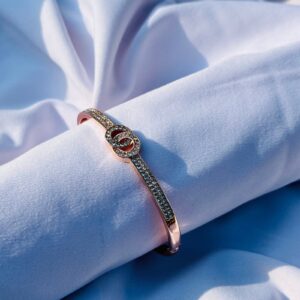 RHINESTONE PAPER-CLIP BRACELET (18k)