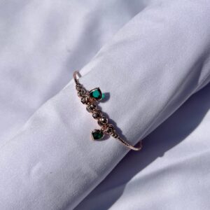 Emerald Heart Charm Bracelet