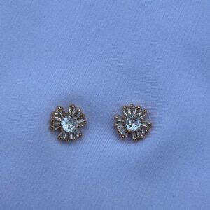 Radiant Gold & Diamond-Cut Stud Earrings